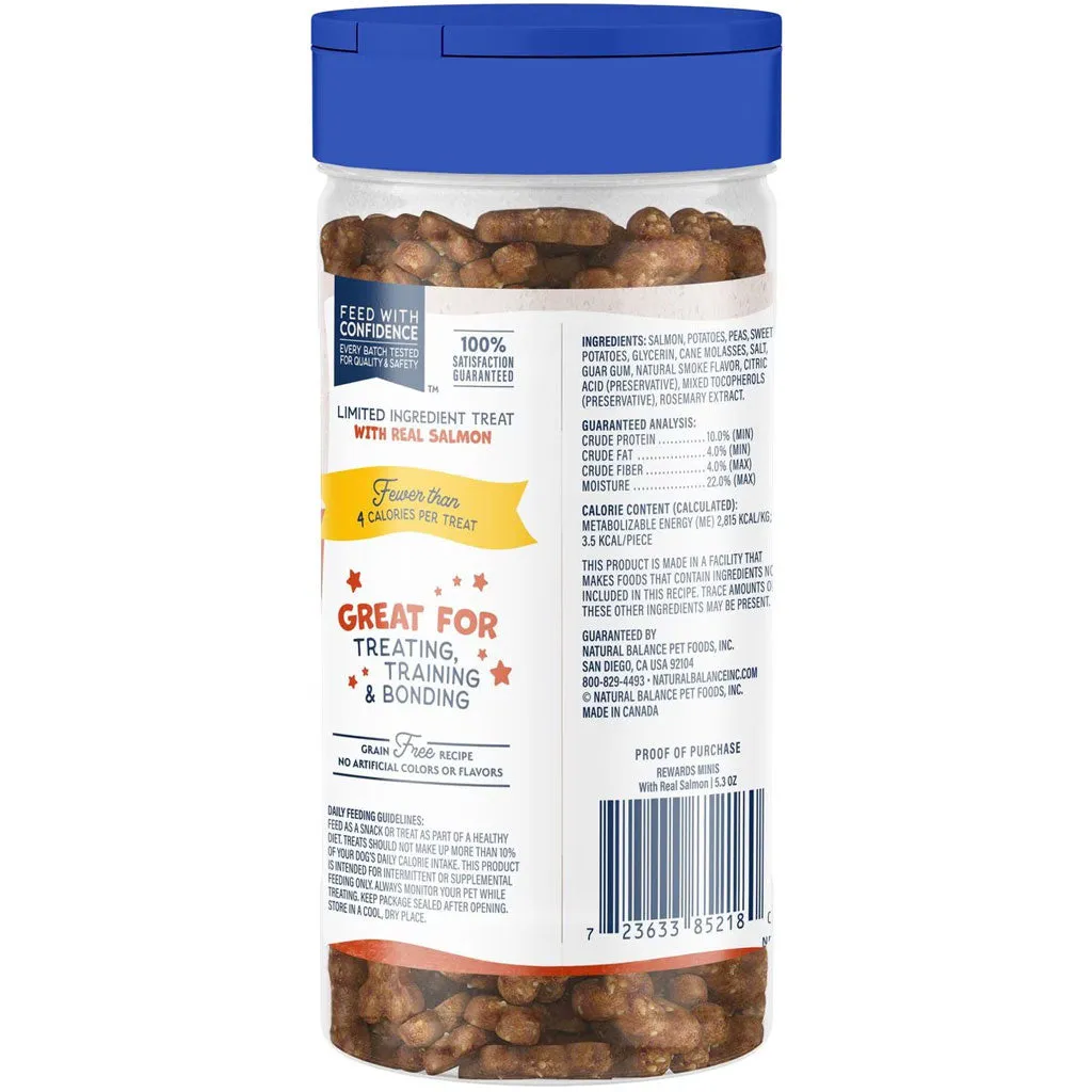 Natural Balance Rewards Minis with Real Salmon Dog Treats, 5.3-oz