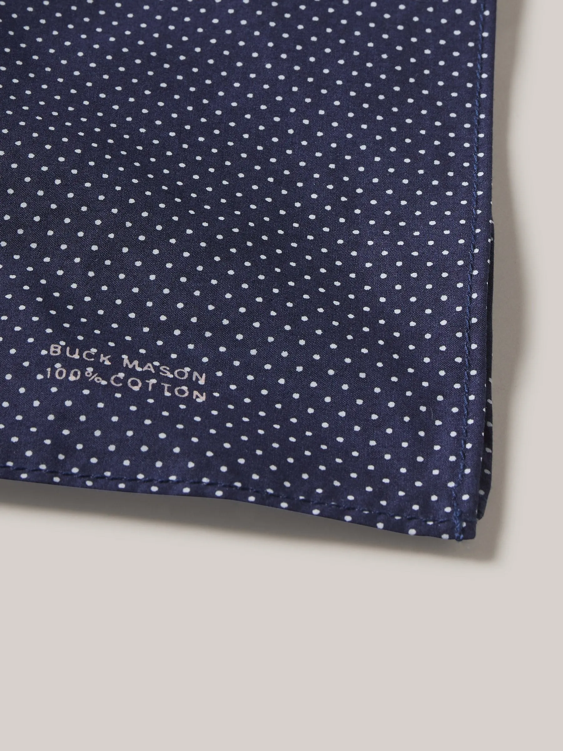 Navy Farmed Cotton Bandana