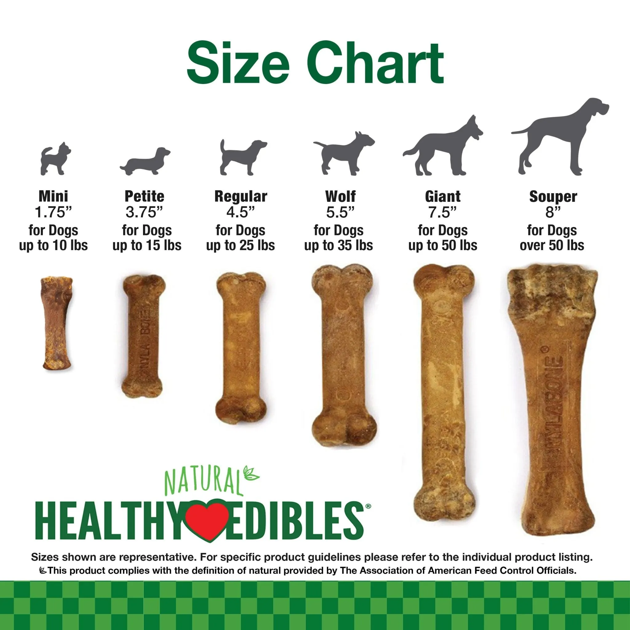 Nylabone Healthy Edibles, Petite (3.5"), 8 pack