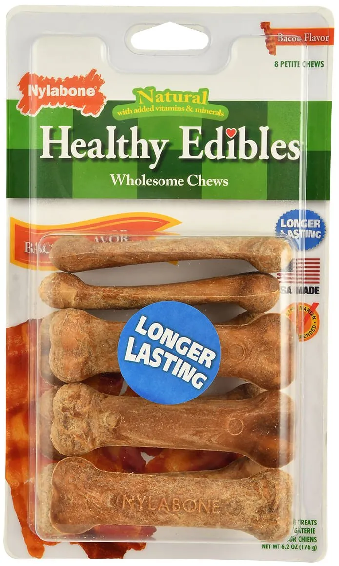 Nylabone Healthy Edibles, Petite (3.5"), 8 pack