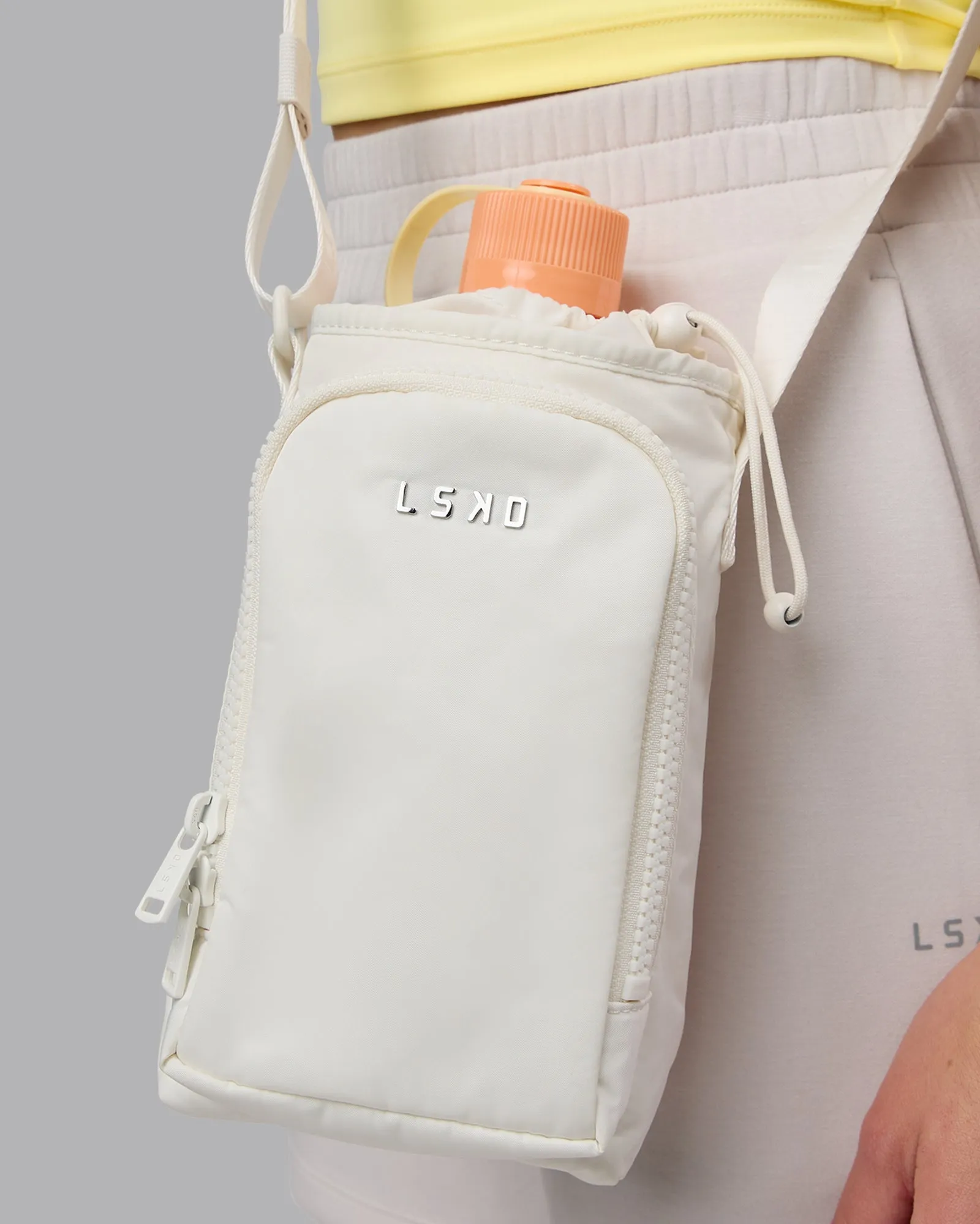 On The Go Water Bottle Sling - Off White