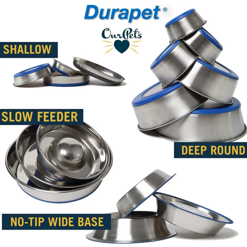 OurPets Durapet Premium Stainless Steel Pet Dish