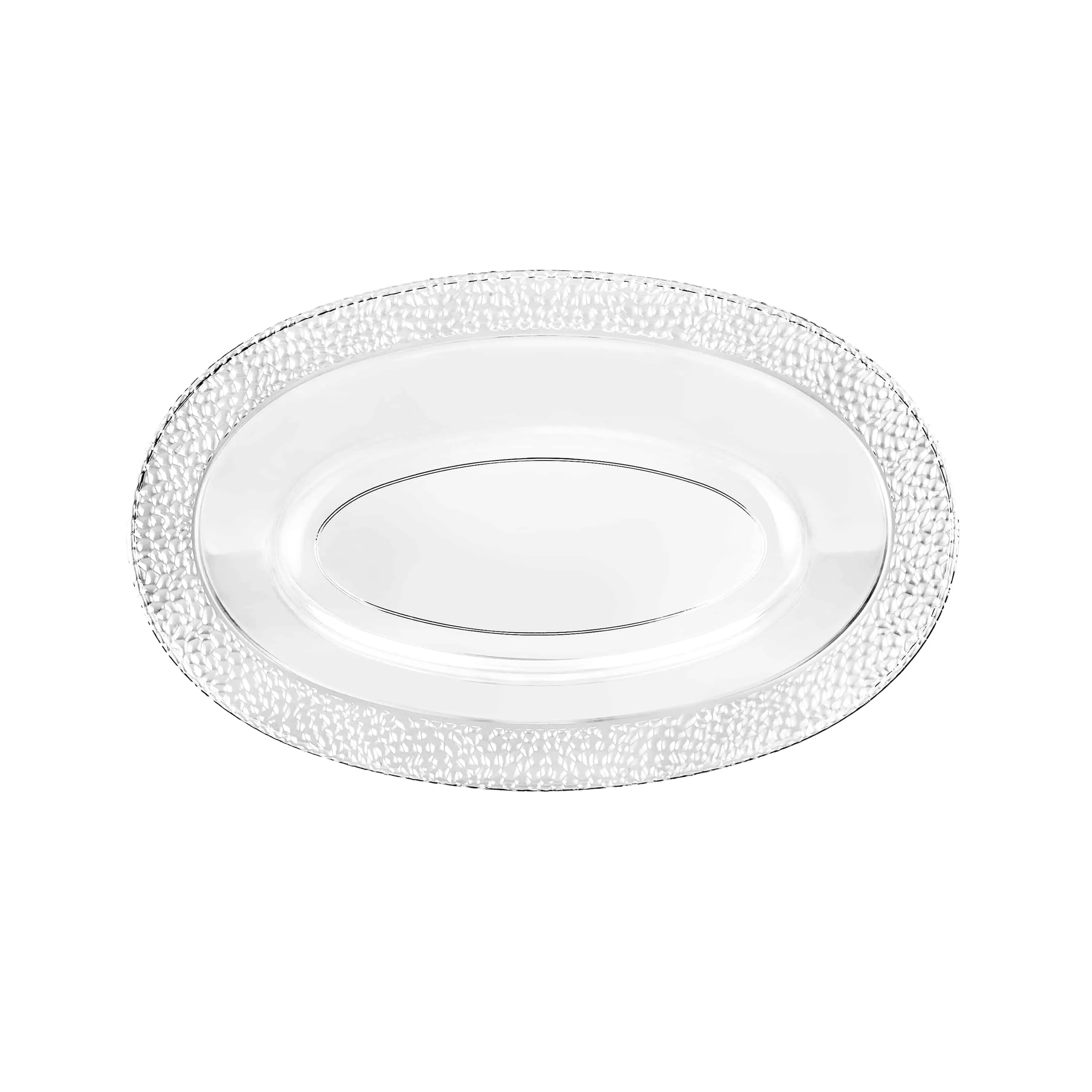 Pebbled Premium Plastic Oval Serving Bowls