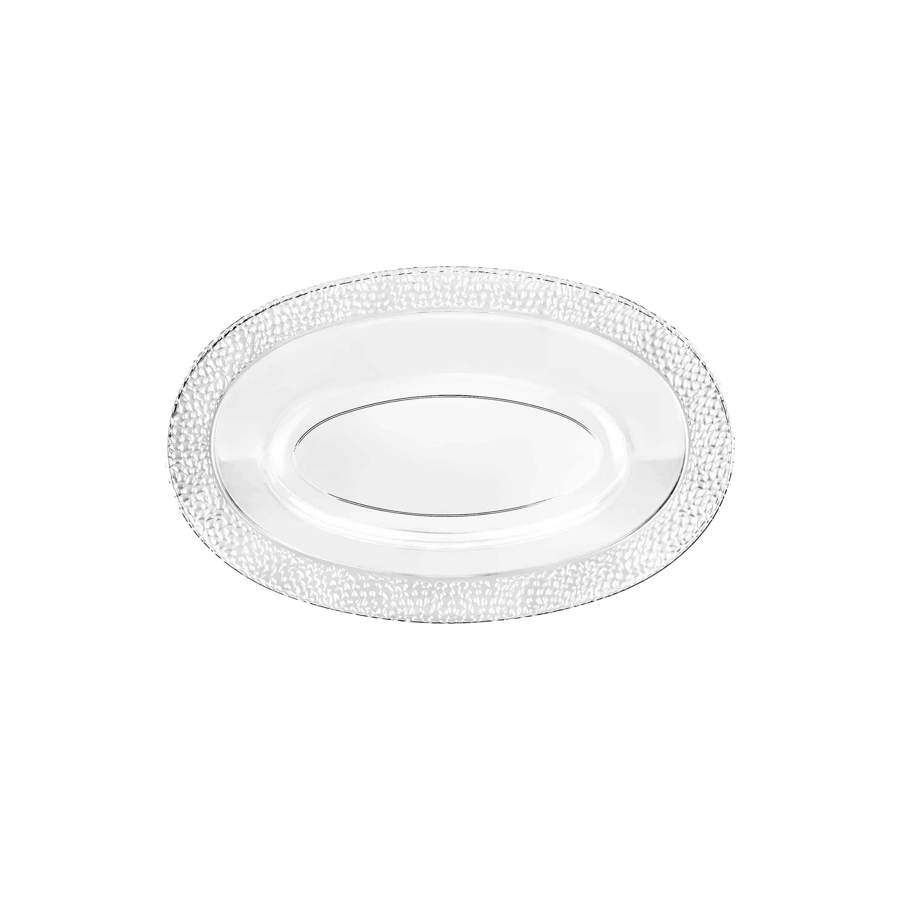 Pebbled Premium Plastic Oval Serving Bowls