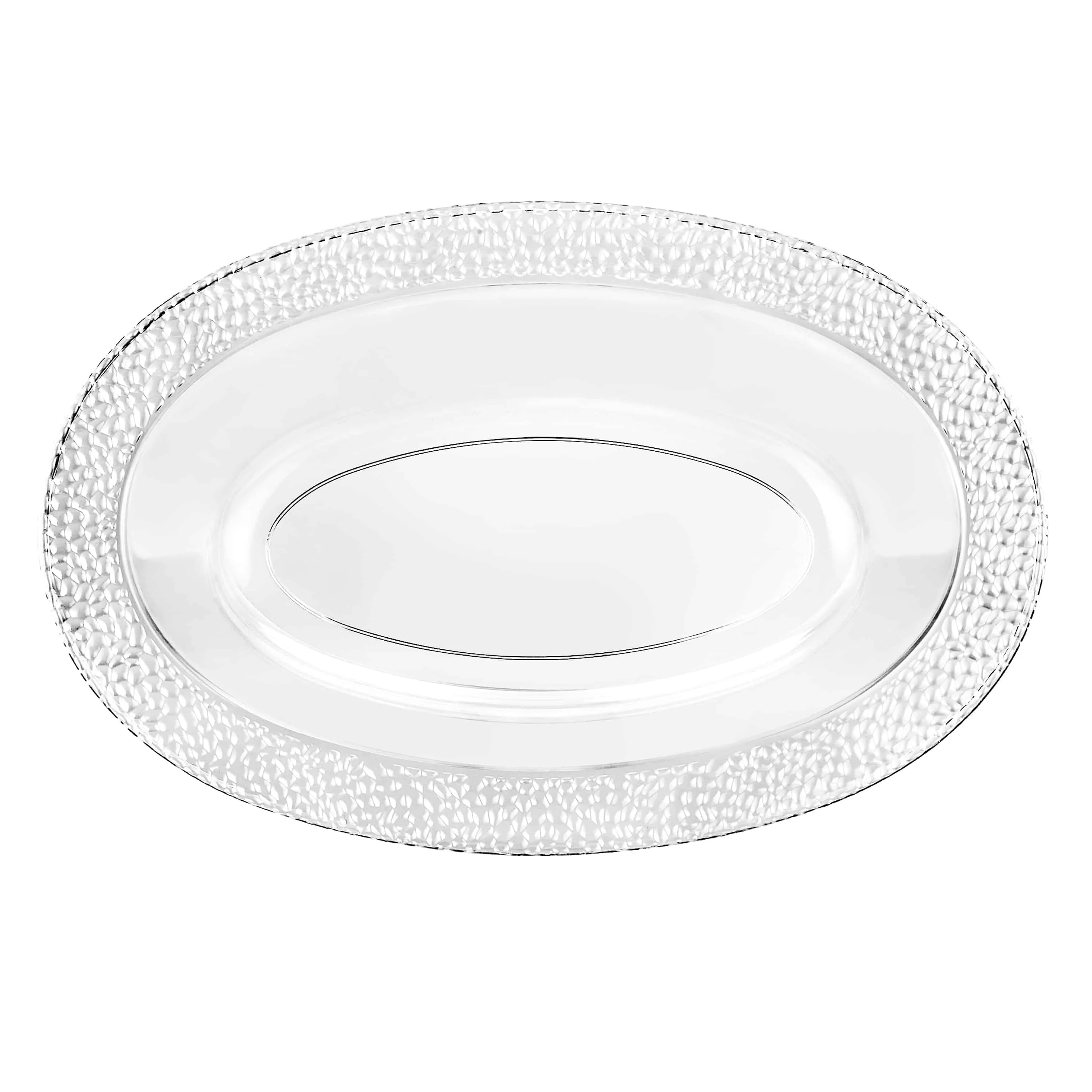 Pebbled Premium Plastic Oval Serving Bowls