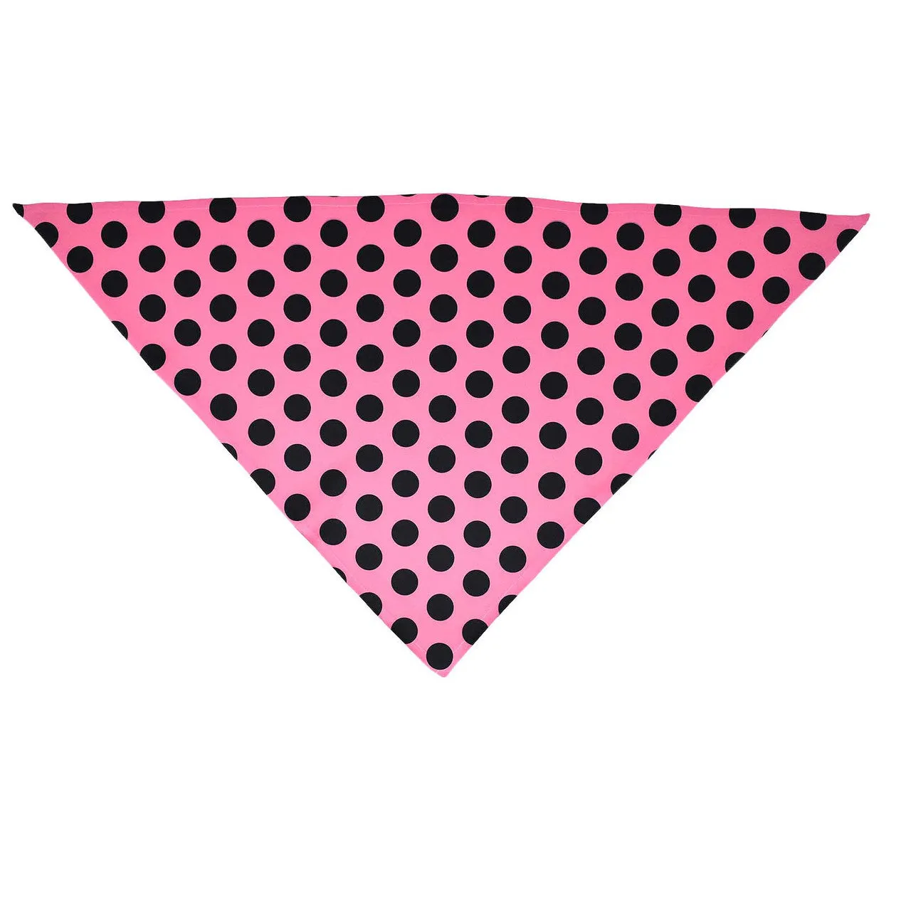 Pink and Black Polka Dot Dog Bandana