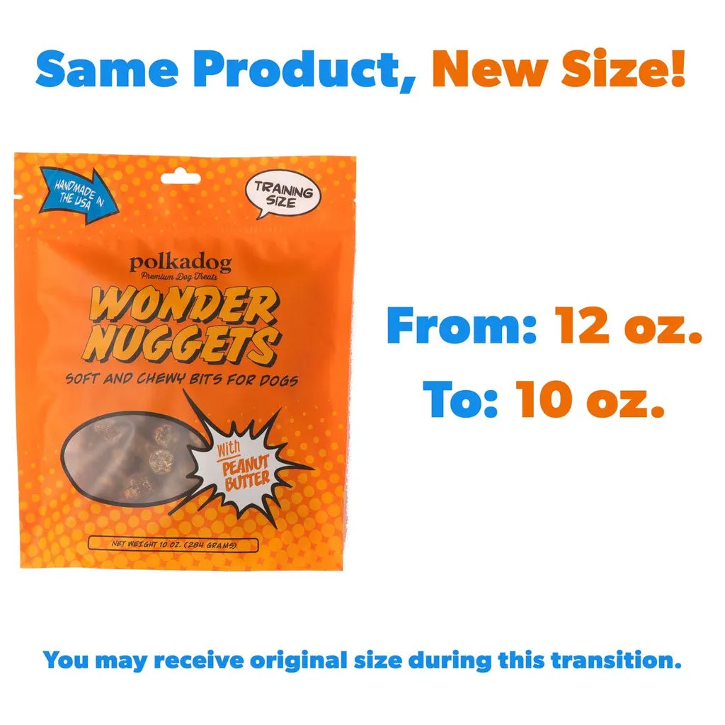 Polkadog Wonder Nuggets Soft & Chewy Bits Peanut Butter Flavor for Dogs, 12-oz