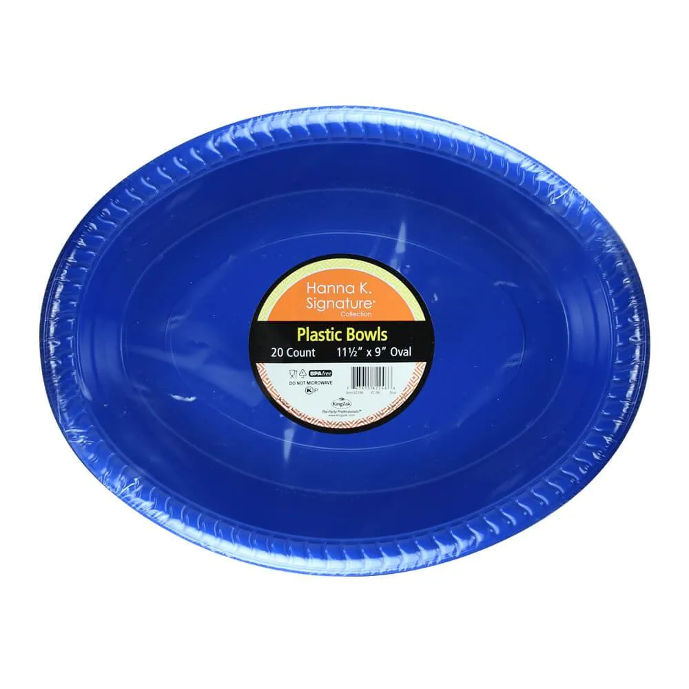 Premium Heavy Weight Plastic Oval Servingware<br/>Size Options: 12.25"x9.75" Plate and 11.5"x9" Bowl