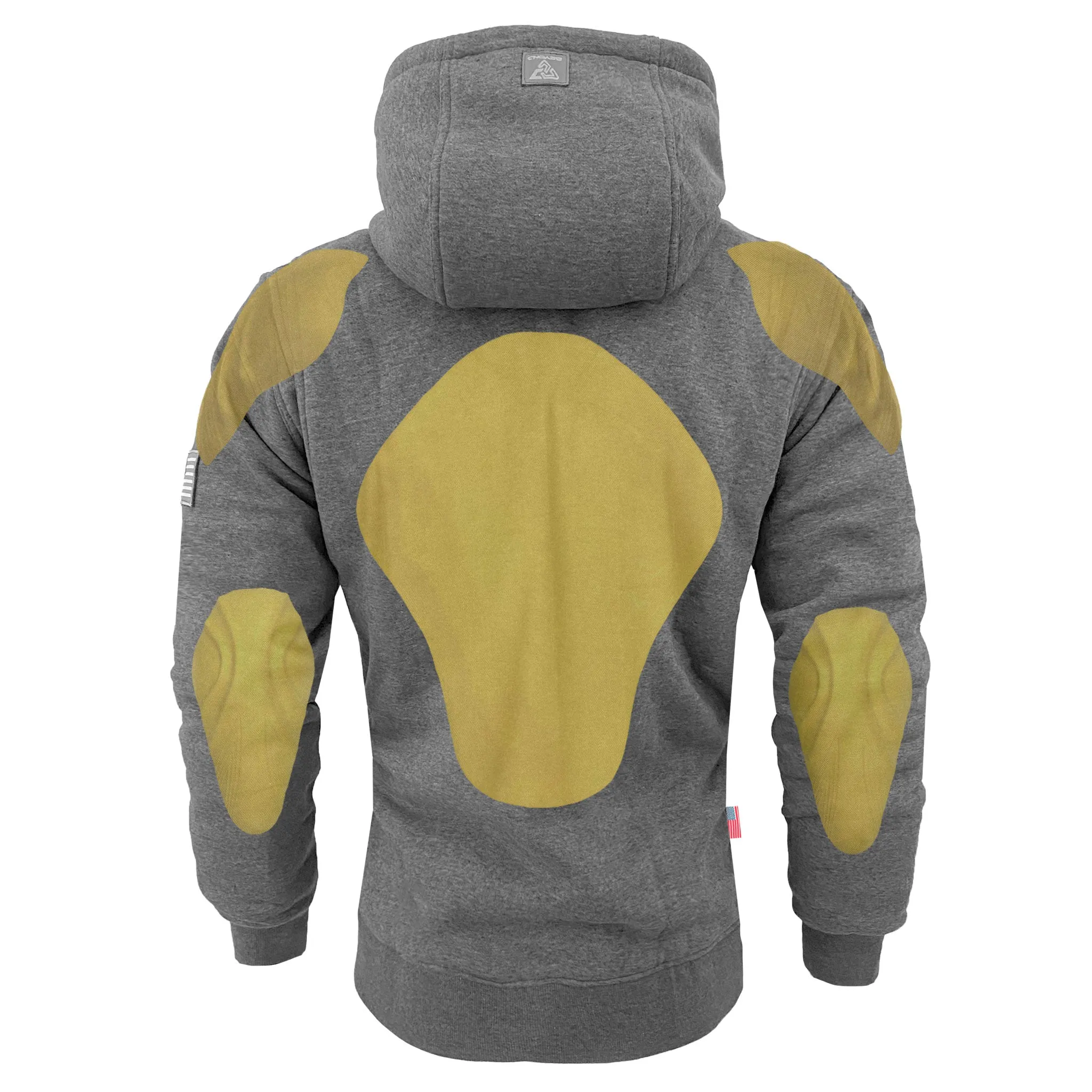 Protective Fleece Unisex Hoodie - Gray Heather with Pads