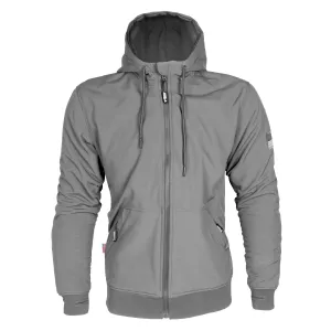 Protective SoftShell Unisex Hoodie - Gray Matte with Pads