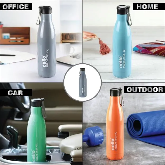 Puro Steel-X Neo 900 Water Bottle, 720ml