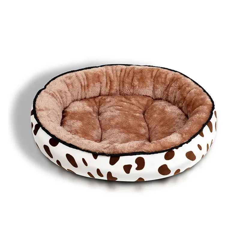 Reversible Dog Bed for Small to Medium Breeds - Soft, Washable Cotton Basket