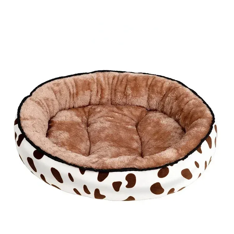 Reversible Dog Bed for Small to Medium Breeds - Soft, Washable Cotton Basket