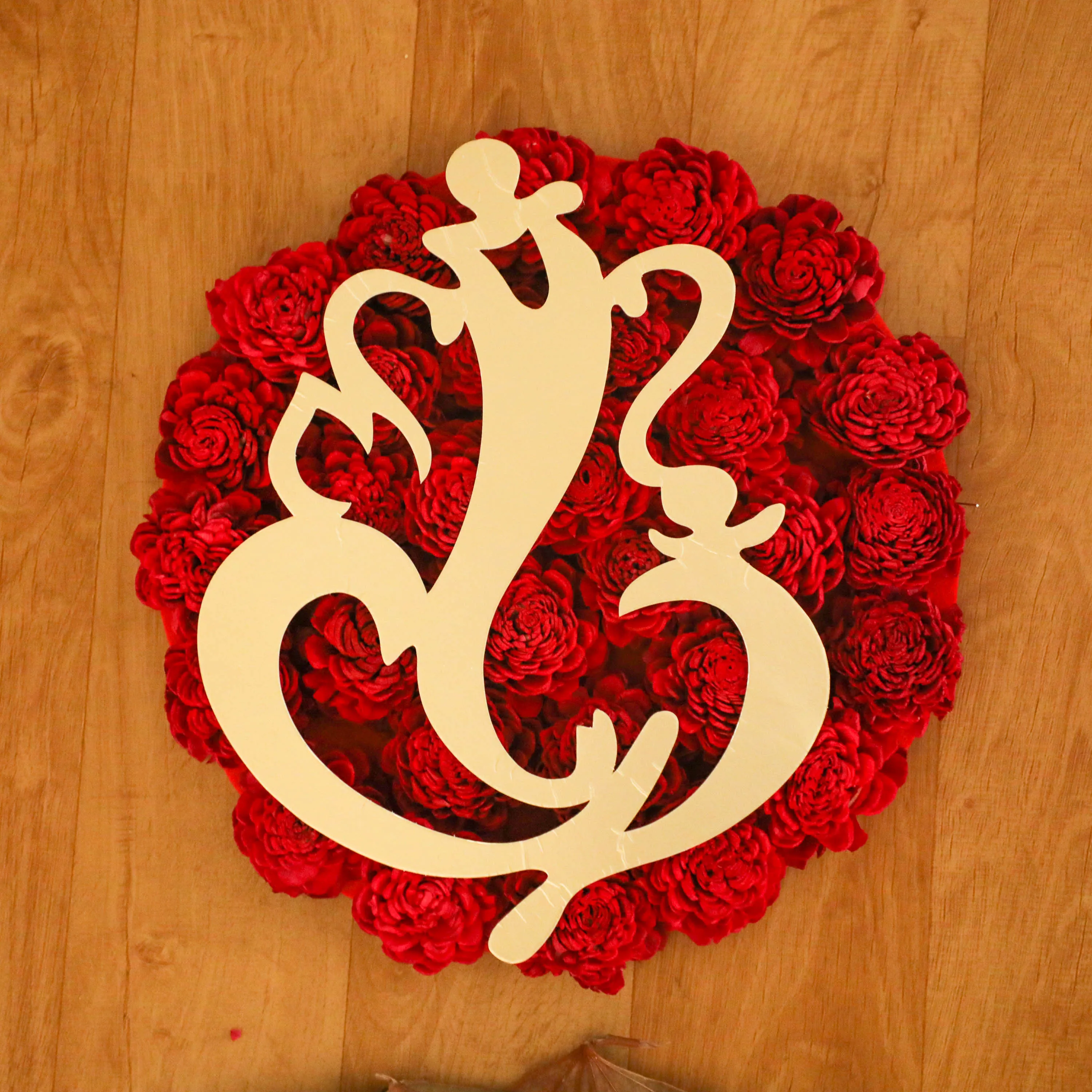 Round Rose Floral Mat