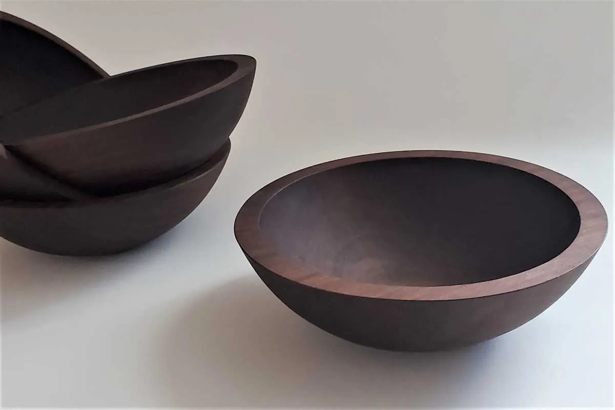 Salad and Serving Bowl Walnut 8"