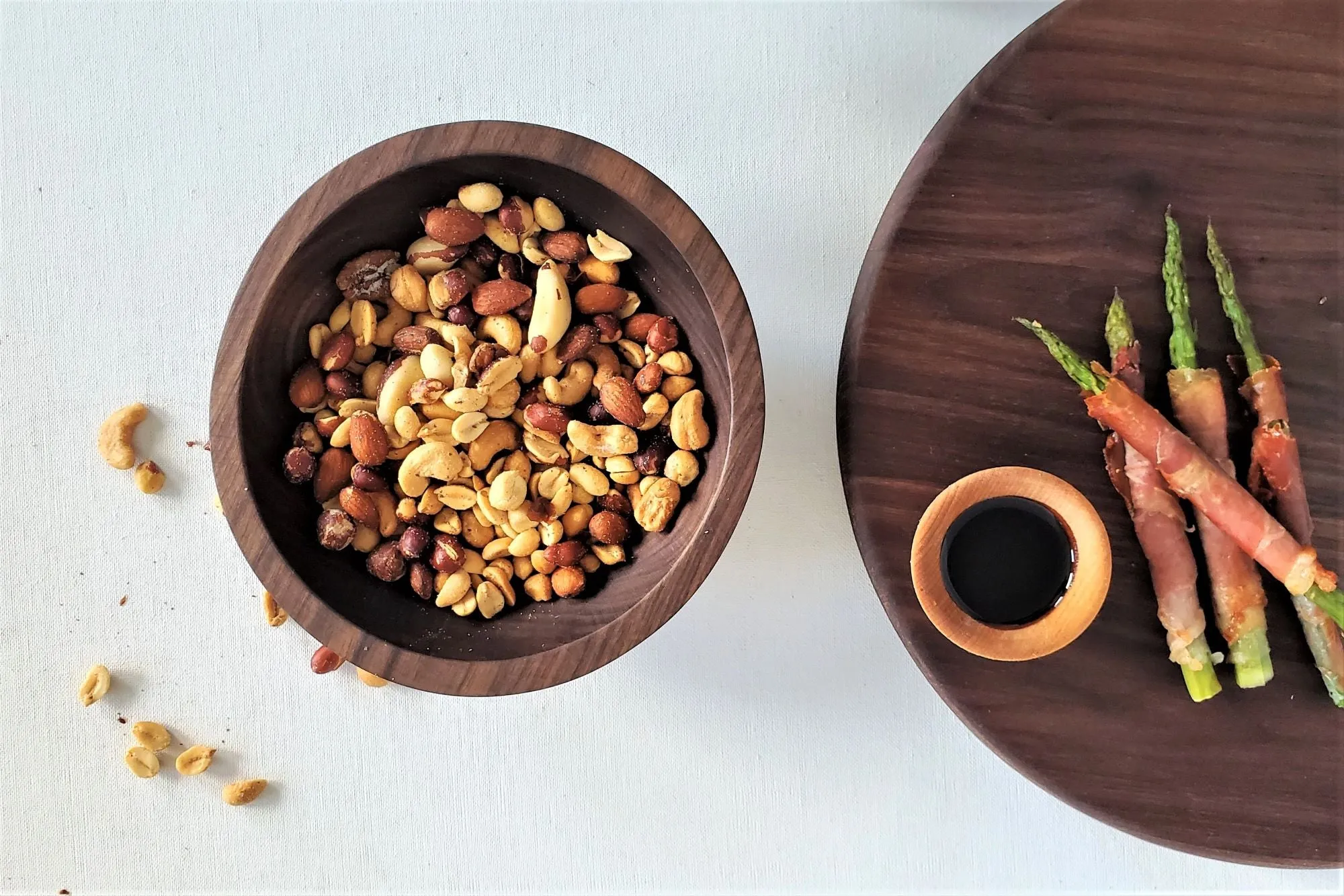 Serving Bowls Set of 3 Walnut Bowls