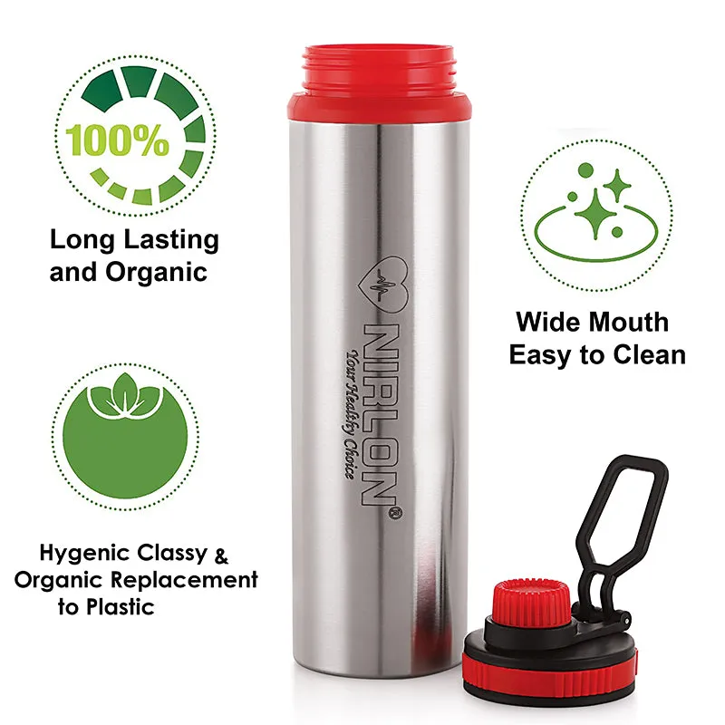 Solene Stainless Steel Water Bottle (Red) - 900 ML