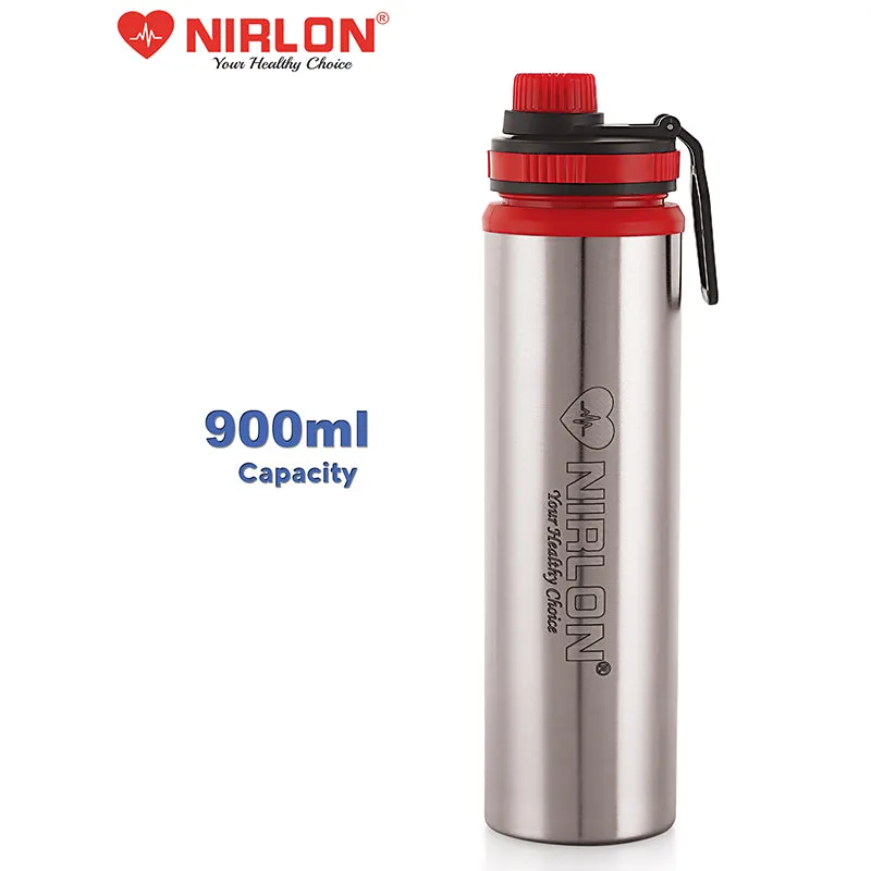 Solene Stainless Steel Water Bottle (Red) - 900 ML