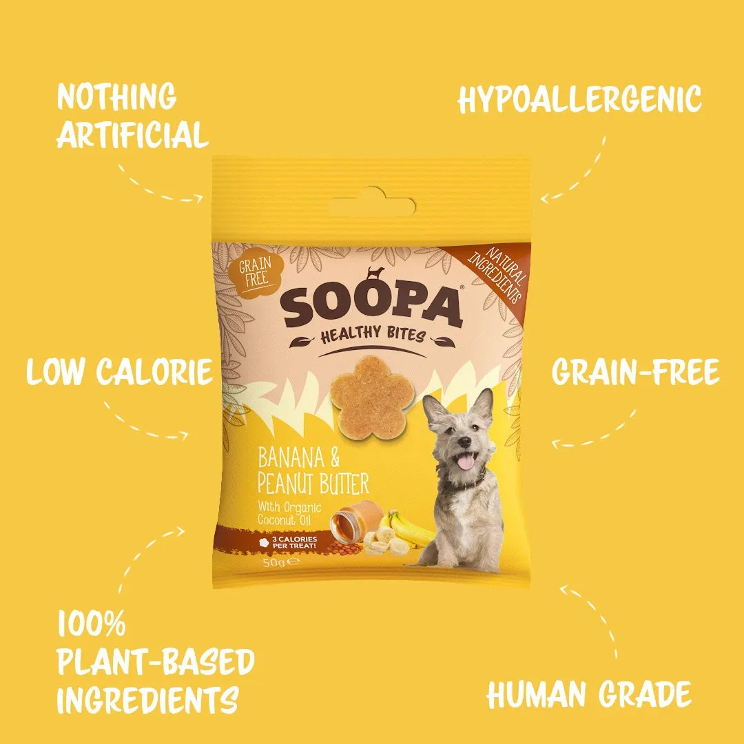 Soopa Banana & Peanut Butter Bites Dog Treats