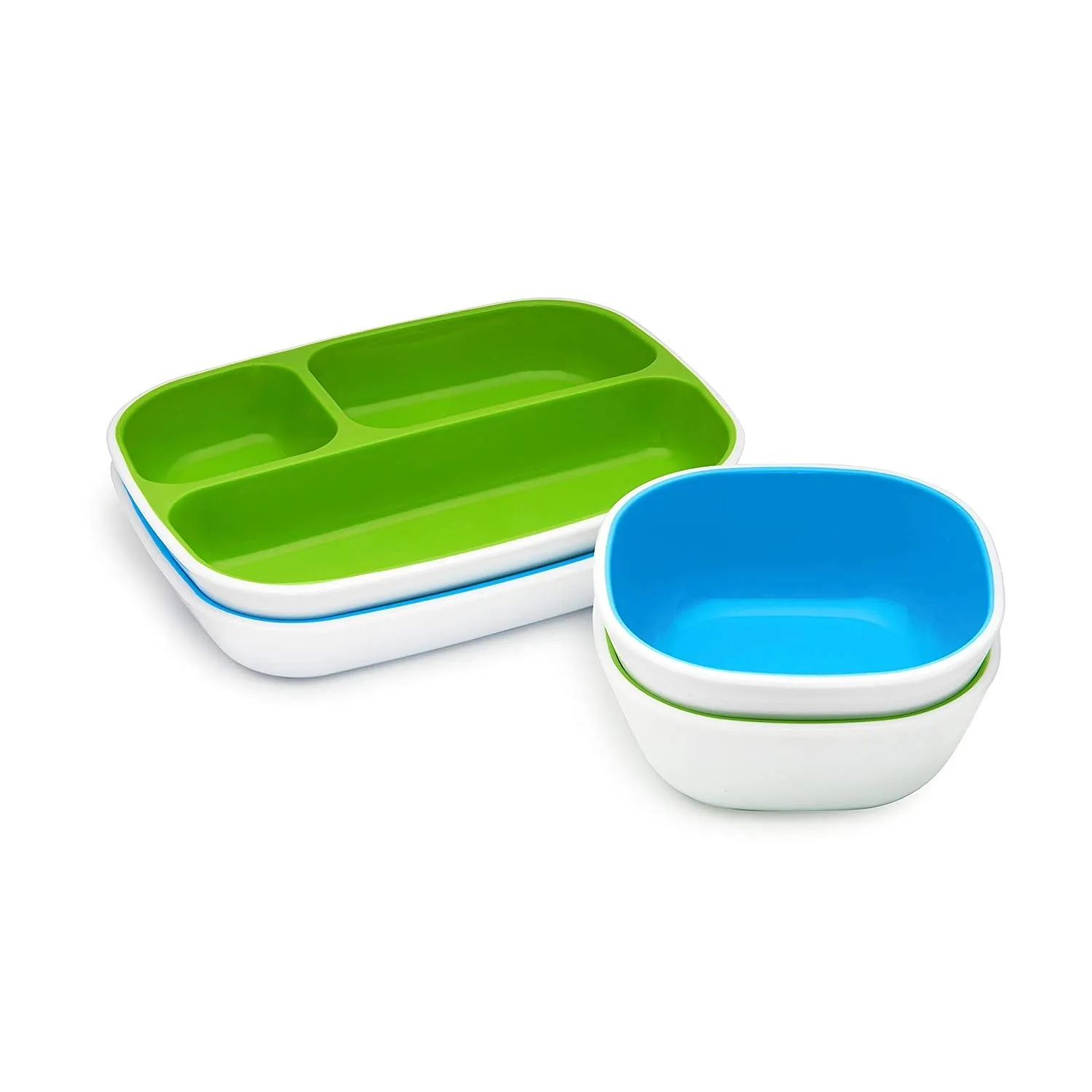 Splash Dining Set - Blue/Green - 4pk