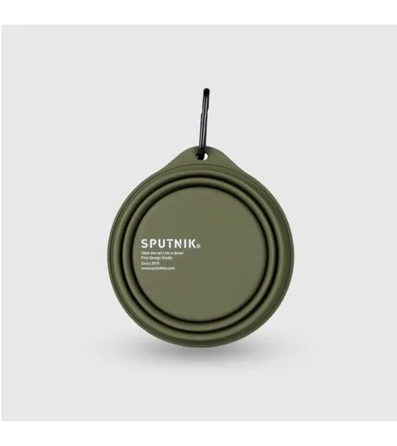 Sputnik Collapsible (Green) Travel Dog Bowl