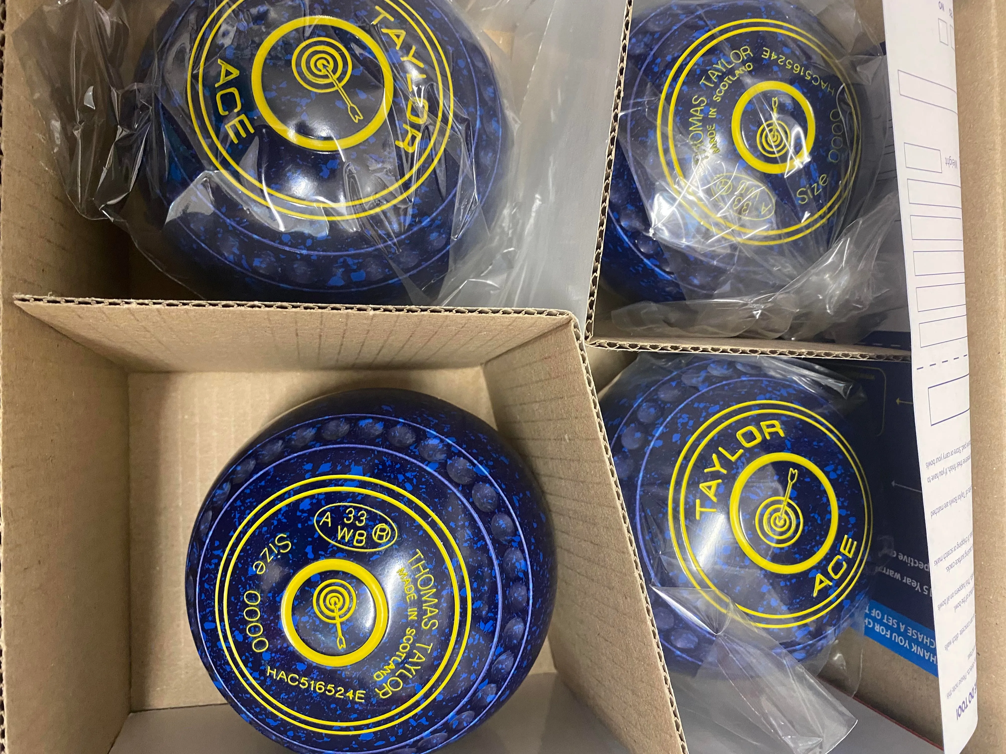 Taylor Ace Lawn Bowls Size 0000 Pro Grip