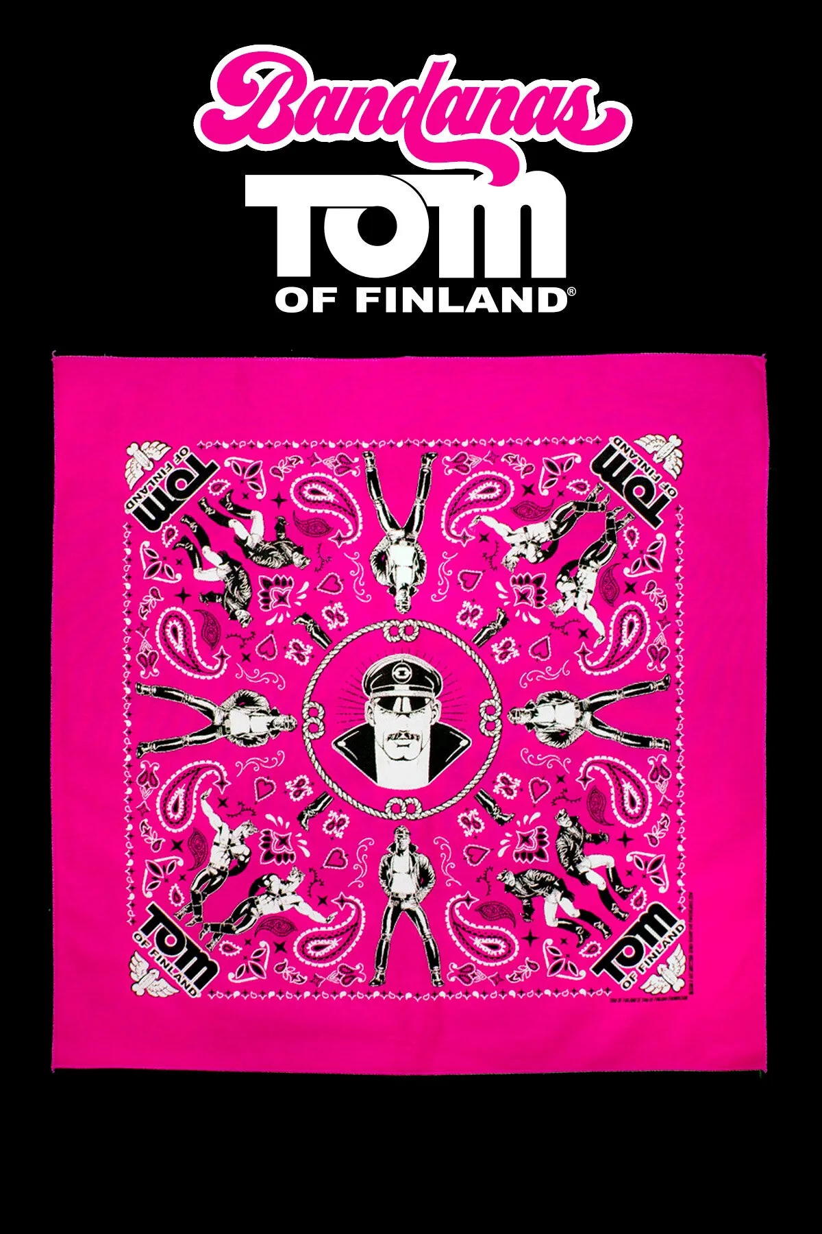 Tom of Finland Bandana by Peachy Kings pink