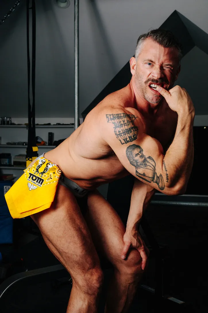 Tom of Finland Bandana by Peachy Kings Yellow