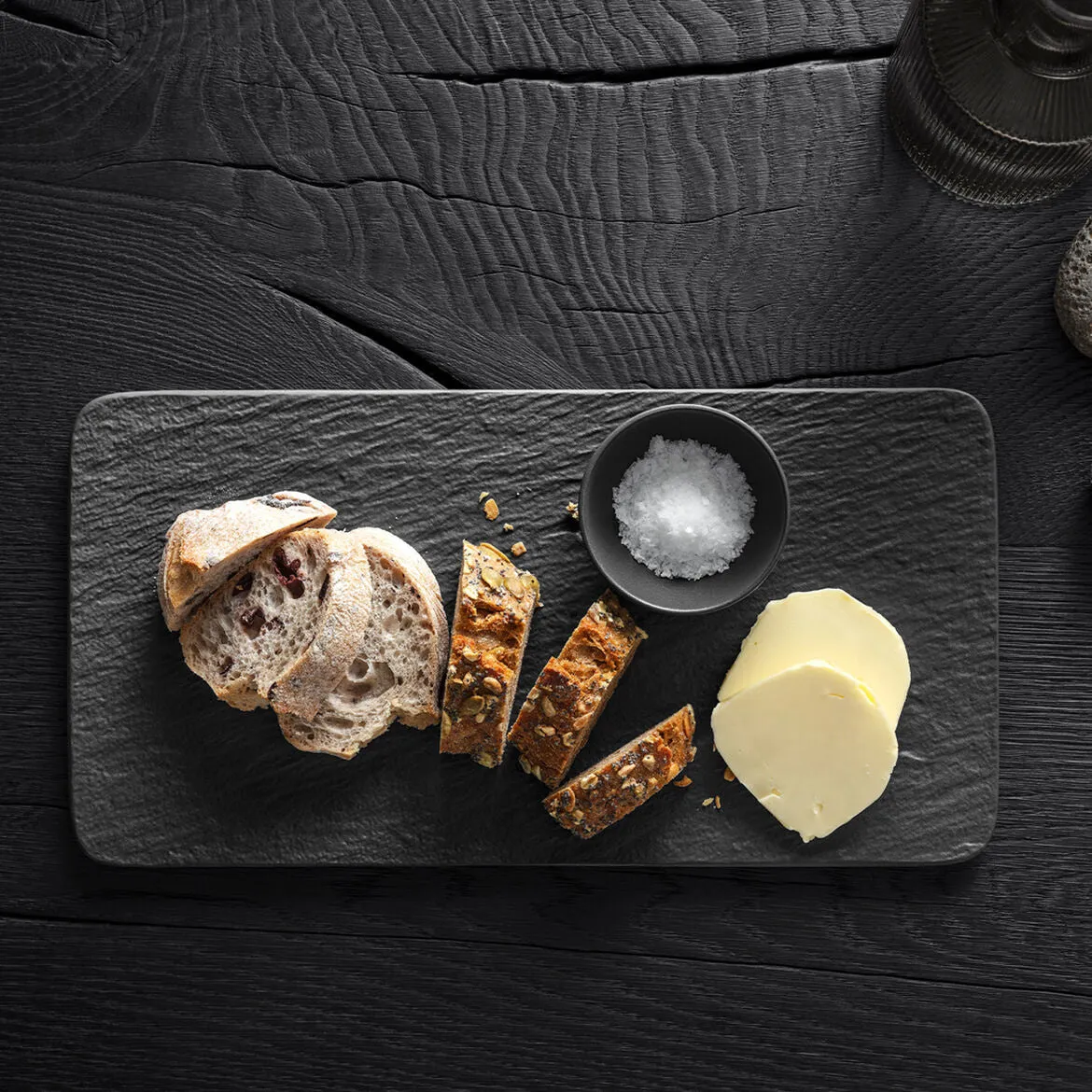 Villeroy & Boch | Manufacture Rock Rectangular Serving Plate - Black