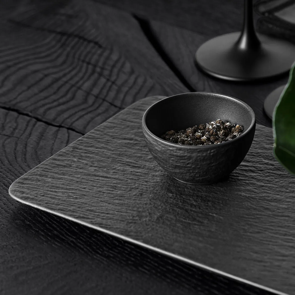 Villeroy & Boch | Manufacture Rock Rectangular Serving Plate - Black