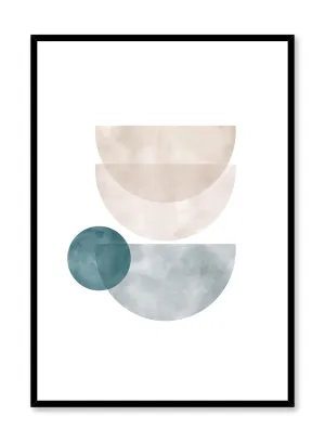 Watercolour Bowls, Poster