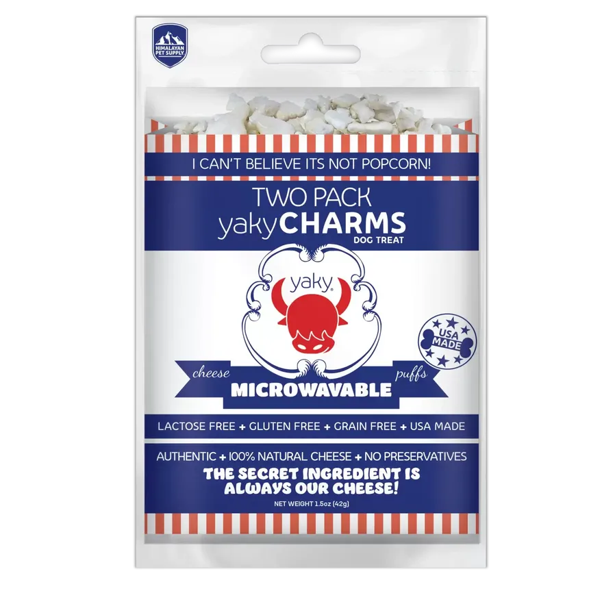 yakyCHARMS Microwavable Cheese Puffs from Himalayan Pet Supply